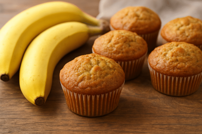 healthy banana muffins